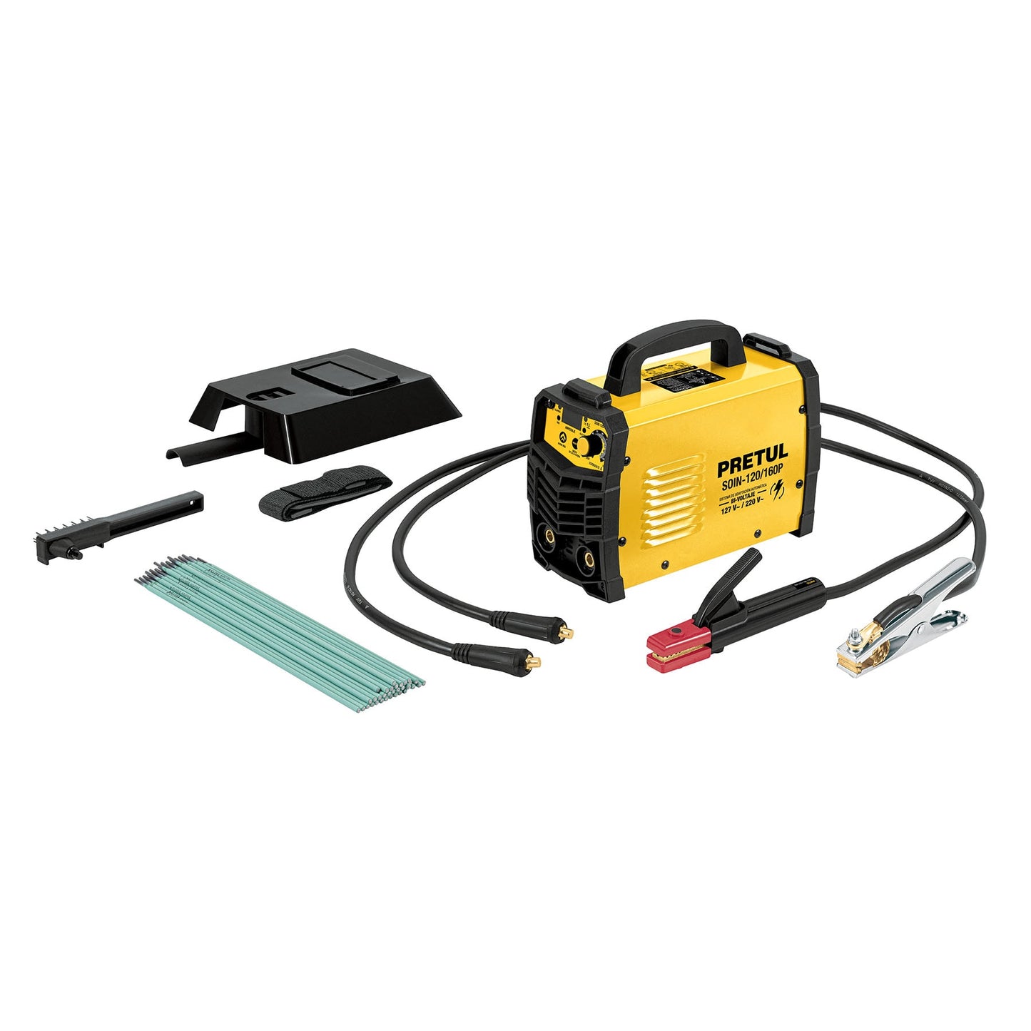 Soldadora Inversora, 160 A, Bi-Voltaje 127/220 V, PRETUL