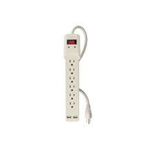 Multicontacto 16 AWG, 6 Entradas 2 Ptos USB, Marfil
