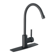 Monomando Para Fregadero, Cuello Alto, Negro Mate, TUBIG FOSET