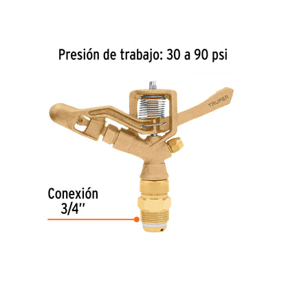 ASPERSOR AGRÍCOLA DE 3/4' FUNDIDO EN LATÓN, TRUPER