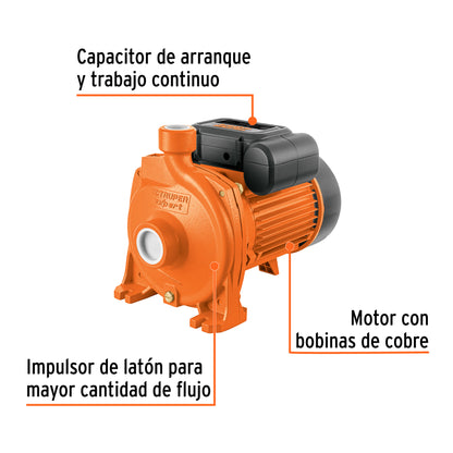 Bomba Centrífuga Para Agua Modelo Europeo, 2 HP, TRUPER EXPERT