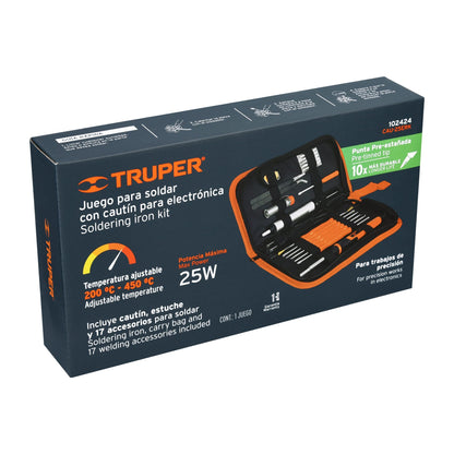 Kit Soldadura Electrónica Con Cautín De 25 W, Temp. Regulable