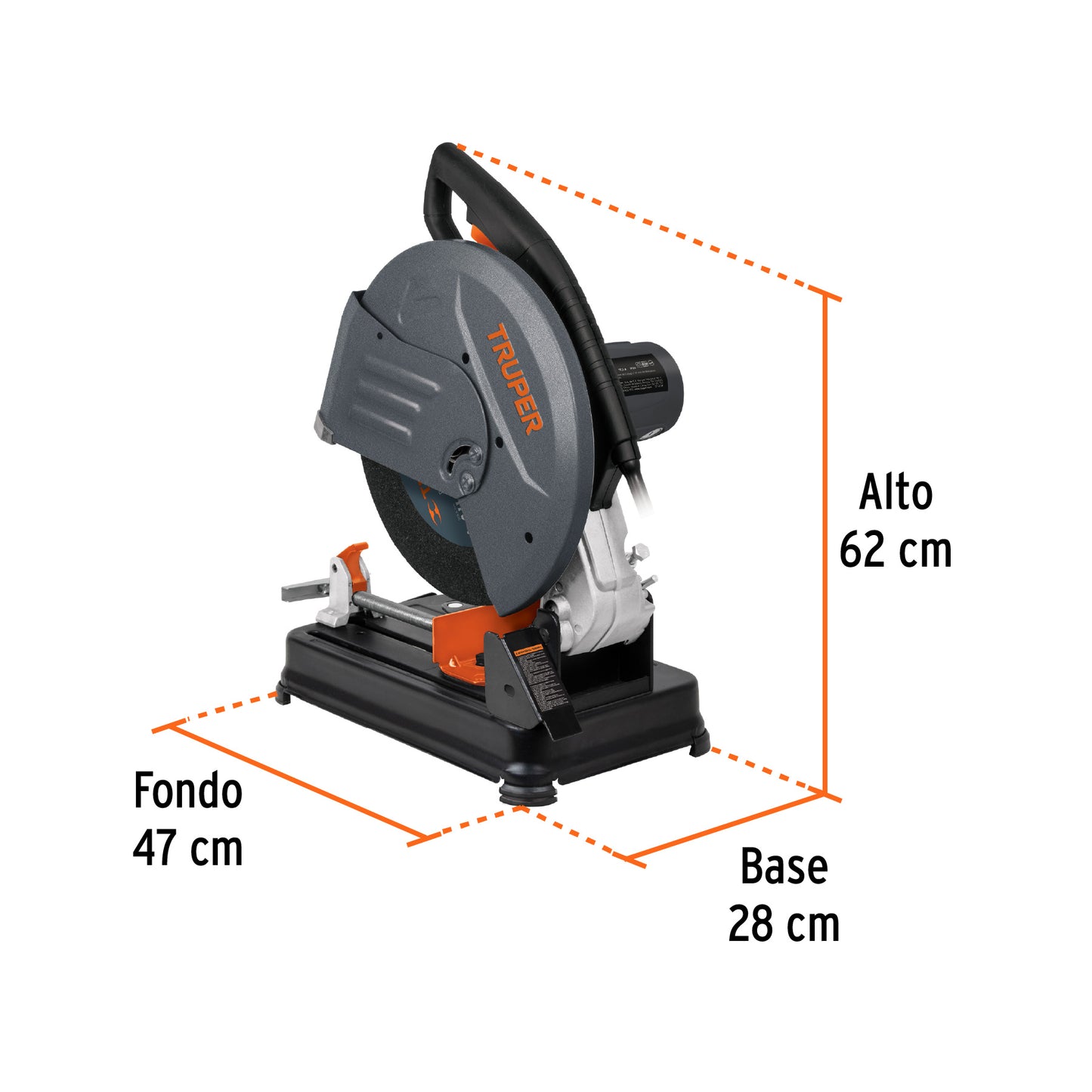 CORTADORA DE METALES 14', MANGO RECTO, 2200 W INDUSTRIAL, TRUPER