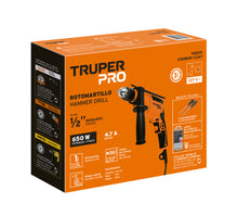 Combo De Rotomartillo Profesional 1/2"" 650W, 6 Brocas Y 2 Desarmadores, TRUPER PRO
