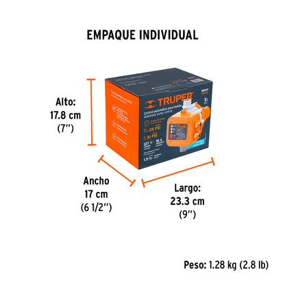 CONTROL AUTOMÁTICO DE PRESIÓN DE BOMBAS PARA AGUA, 180, TRUPER