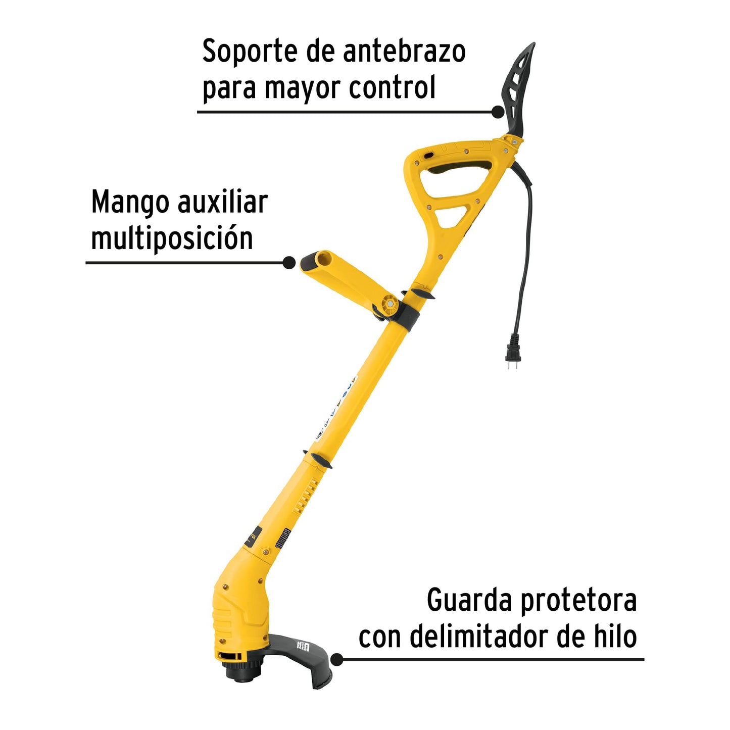 Desbrozadora Eléctrica 300 W Mango 'D', 9' Corte, PRETUL