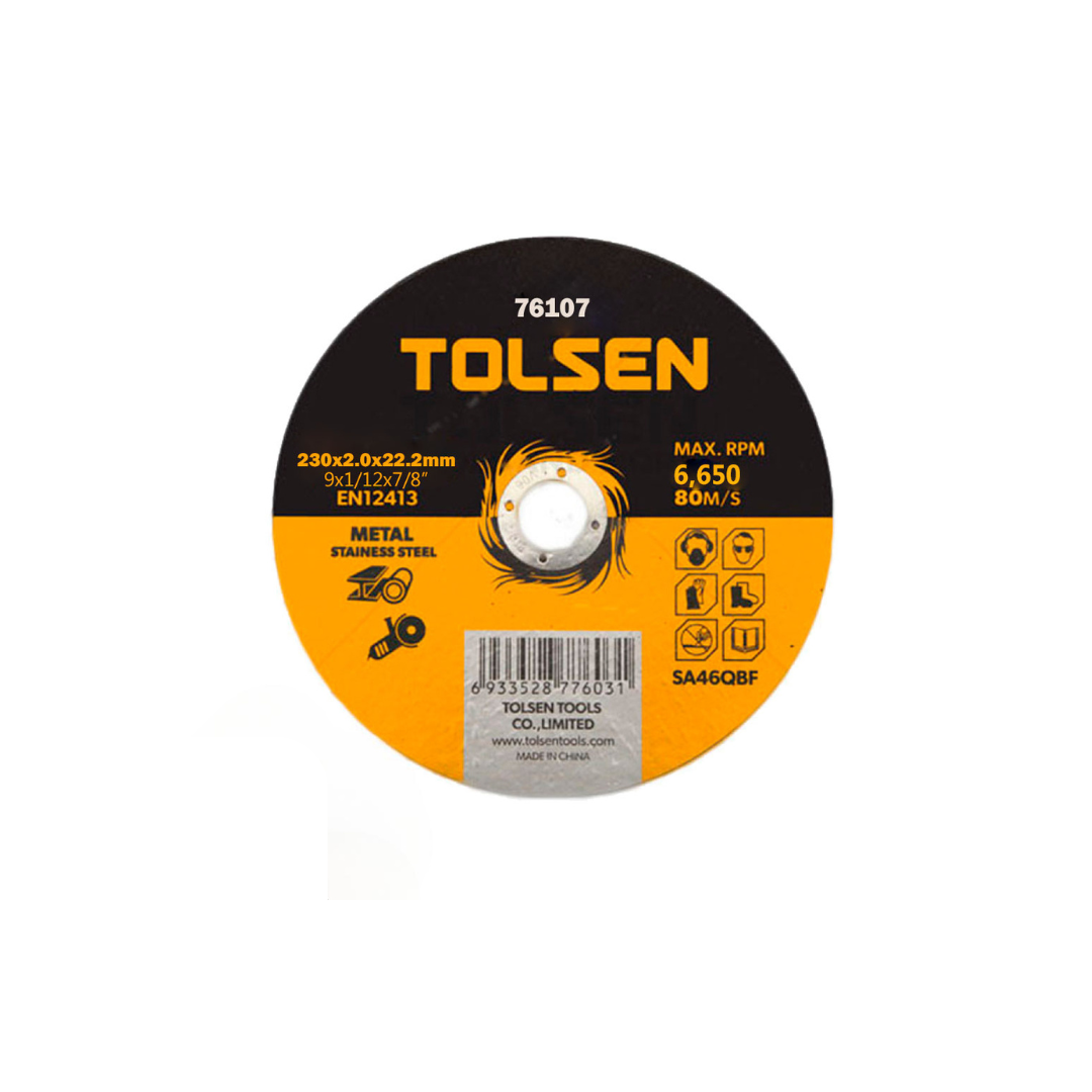 Disco de diamante corte en agua 9pulg x 7/8pulg, TOLSEN