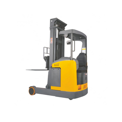 Montacarga Eléctrica 2000KG, Tipo Sentado, Mástil Tríplex con Altura Máxima de 10,200MM, Batería 48V/500Ah, Sistema EPS, Cámara y Desplazador Lateral Integrado