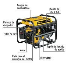 Generador Portátil 1.1 KW Motor A Gasolina, PRETUL