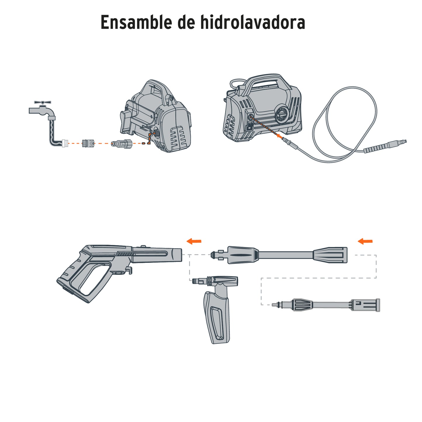 Hidrolavadora Eléctrica Compacta 1600 PSI, TRUPER