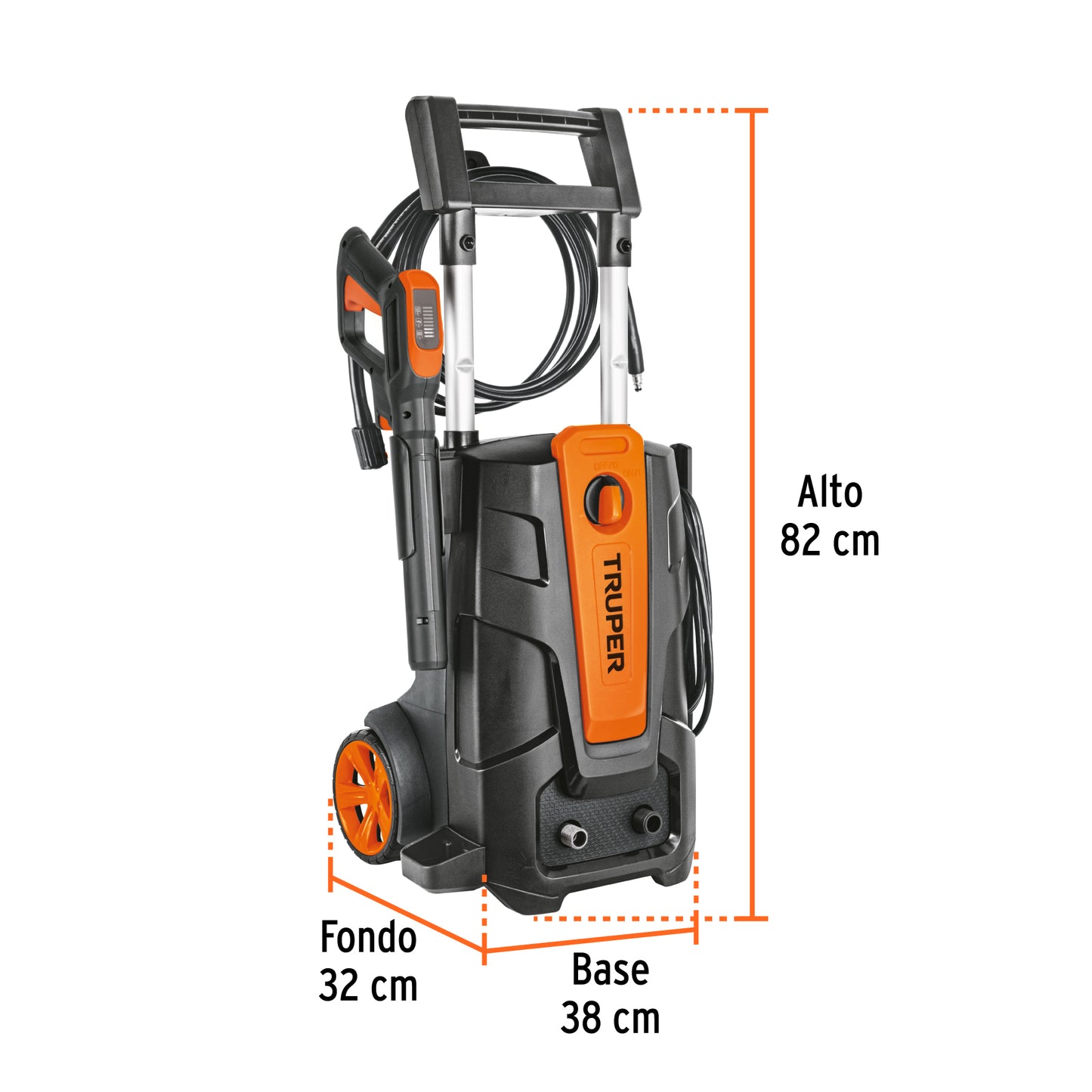 HIDROLAVADORA ELÉCTRICA 2000 PSI, MOTOR 2.6 HP, 127V/60 HZ,TRUPER