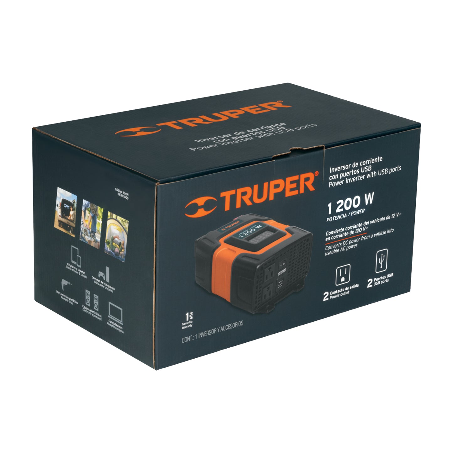 Inversor De Corriente 1200 W, TRUPER