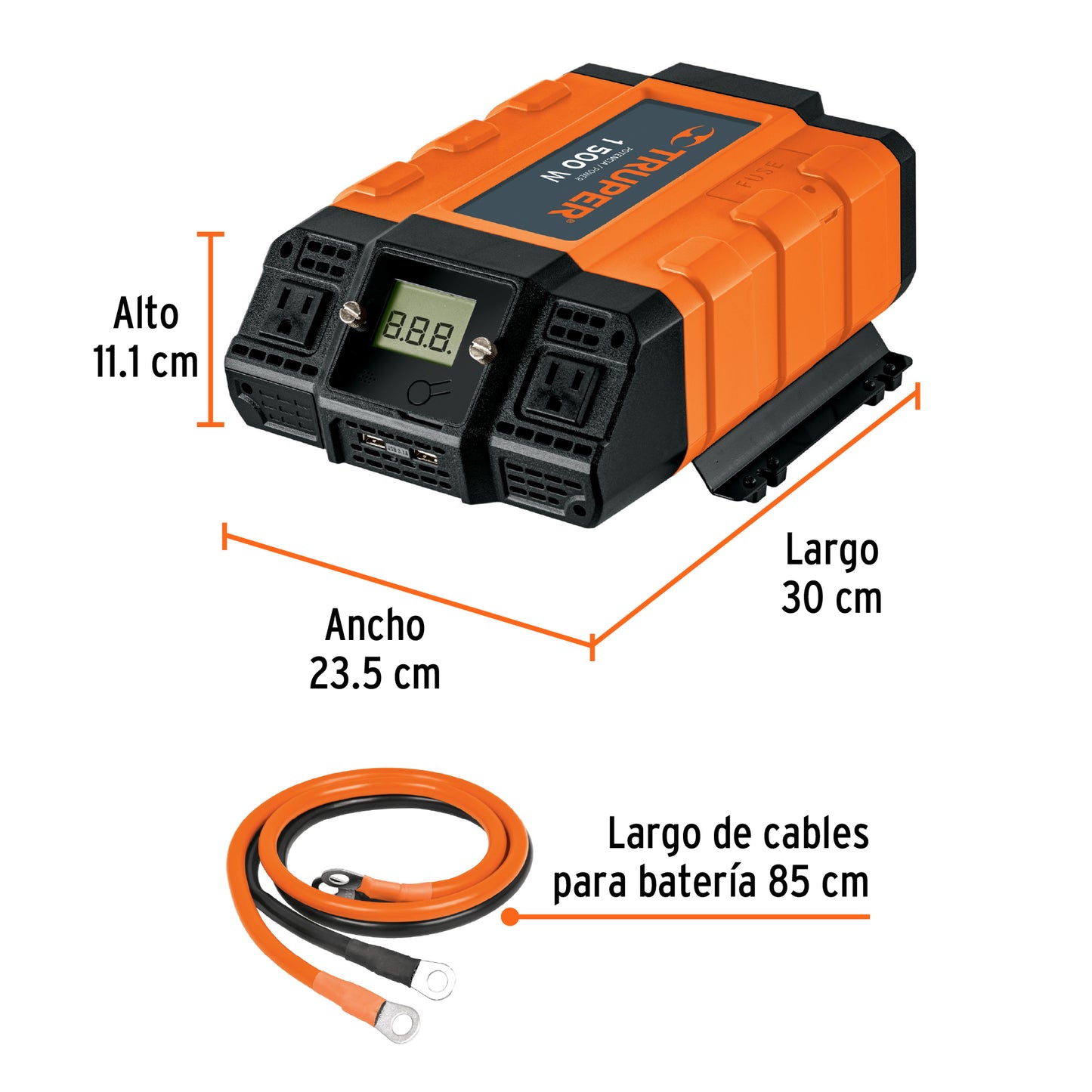 Inversor De Corriente De 1500 W, TRUPER