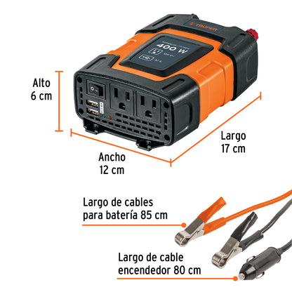 Inversor De Corriente 400 W, TRUPER