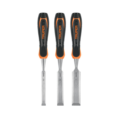 JUEGO DE 3 FORMONES MANGO COMFORT GRIP, TRUPER