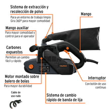 Lijadora De Banda 4 X 24' 1200 W, Industrial, TRUPER