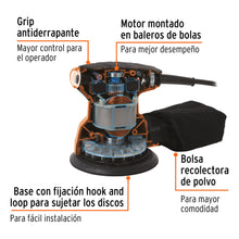 Lijadora Roto Orbital 5' 260 W, Profesional, TRUPER