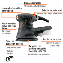 Lijadora Roto Orbital 5' 260 W, Industrial, TRUPER