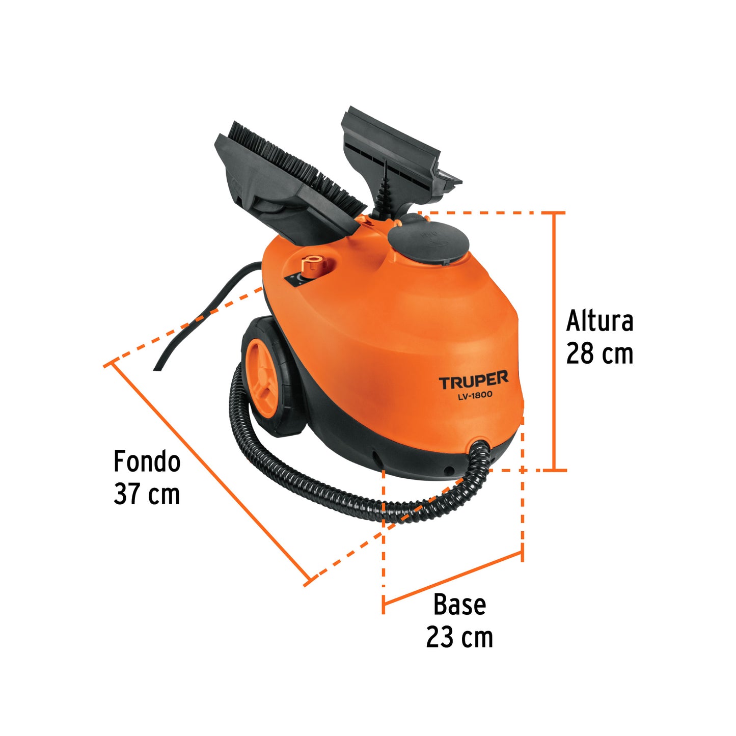Limpiador A Vapor 1800W, TRUPER