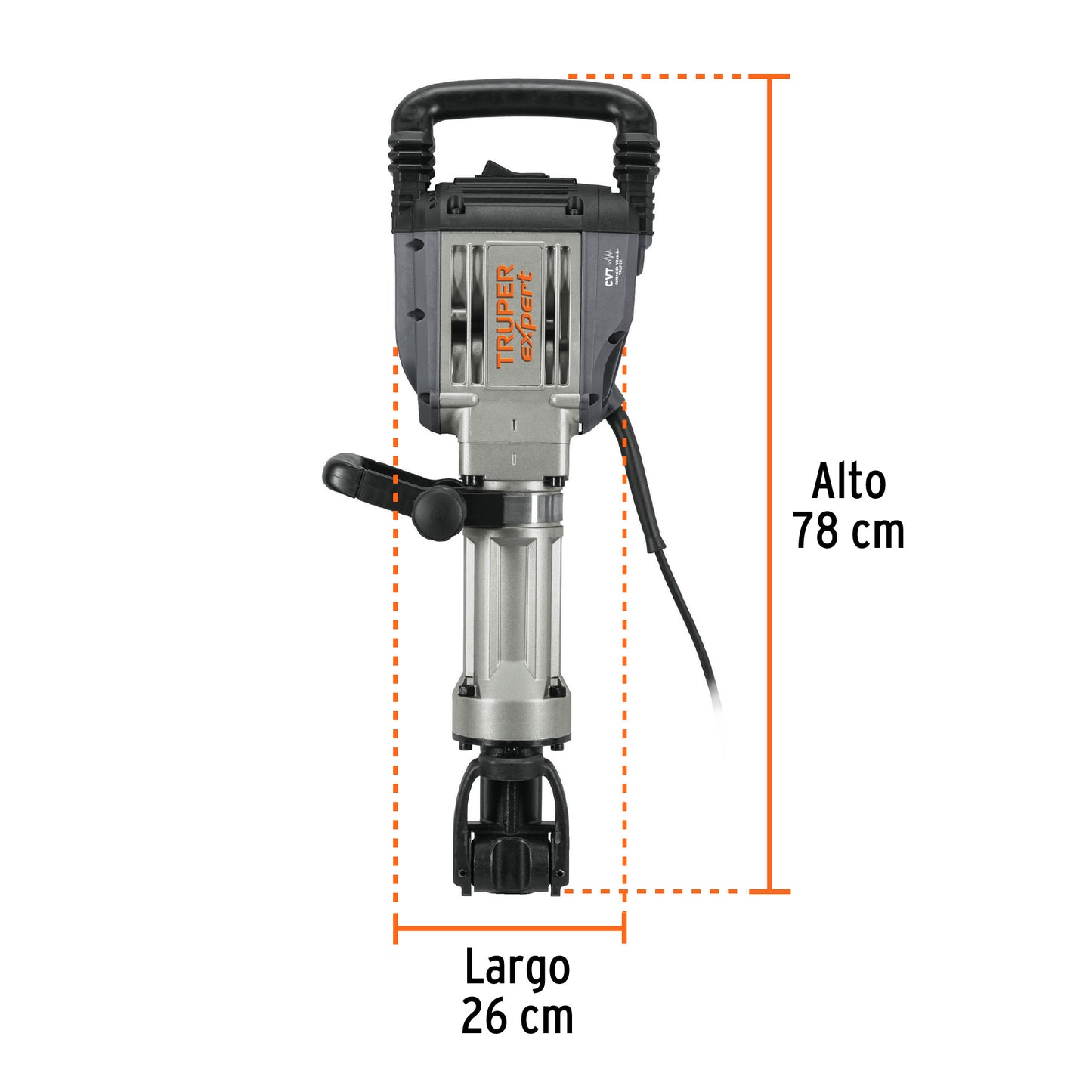 MARTILLO DEMOLEDOR HEX 20 KG 55 J 1600 W, TRUPER EXPERT