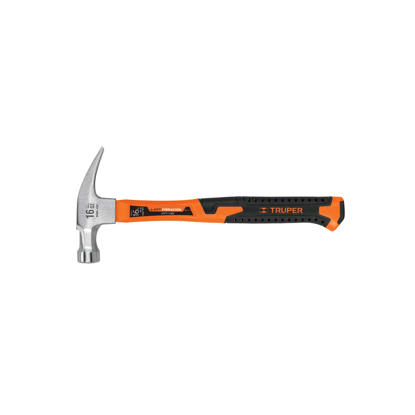 Martillo 16 Oz Uña Recta, Mango Fibra De Vidrio, TRUPER
