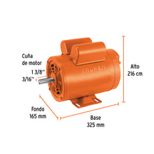 Motor Eléctrico Monofásico De 1 1/2 HP, Baja Velocidad, TRUPER