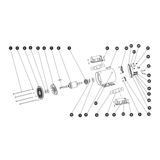 MOTOR ELÉCTRICO MONOFÁSICO DE 1 HP, BAJA VELOCIDAD, TRUPER