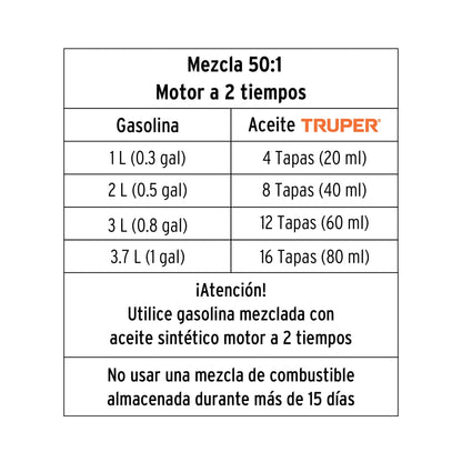 MOTOSIERRA DE GASOLINA PARA USO AGRICOLA, 38 CC, 18", TRUPER