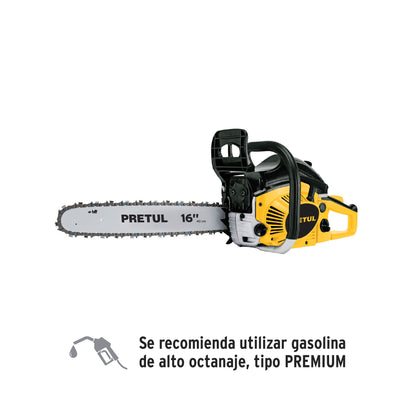 MOTOSIERRA DE GASOLINA PARA USO AGRÍCOLA, 45 CC, 16", PRETUL