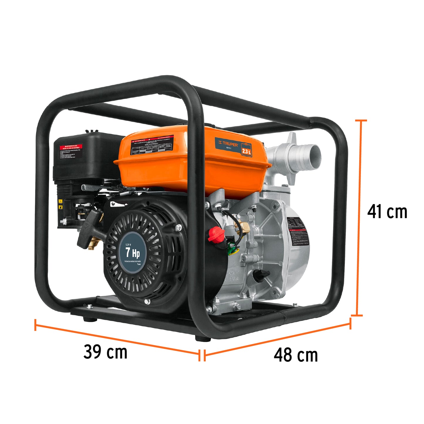 Motobomba Autocebante 2' X 2' A Gasolina 7 HP, TRUPER