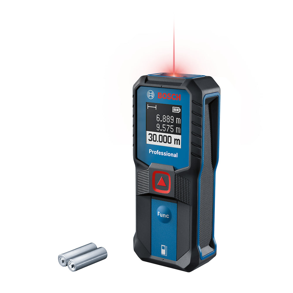 MEDIDOR LASER GLM 30 ALCANCE 30 MTS UTILIZA BATERIAS AAA, BOSCH