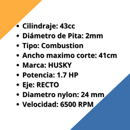 Chapeador/ Desbrozadora LV43, Motor 43cc, HUSKY