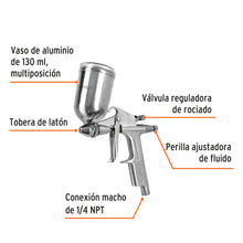 Pistola Compacta P/Retoque LVMP Vaso Alum, 0.5 MM, TRUPER