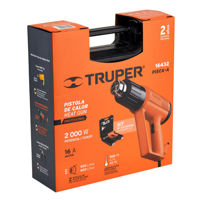 Pistola De Calor 2000 W Con 9 Accesorios, Profesional