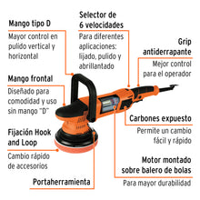 Pulidora Doble Acción 6”, 900W