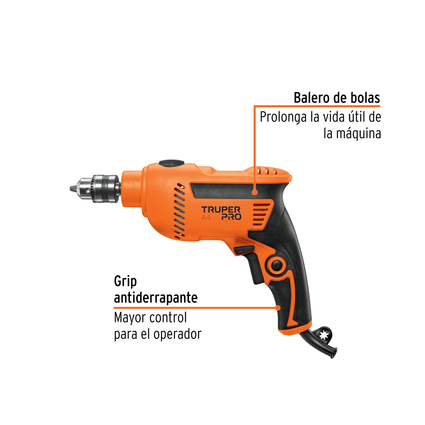 Rotomartillo 3/8' 600 W, Profesional, TRUPER