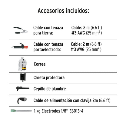 Soldadora Inversora, 160 A, Bi-Voltaje 127/220 V, PRETUL