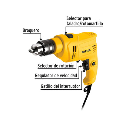 Rotomartillo 1/2' 550 W, PRETUL