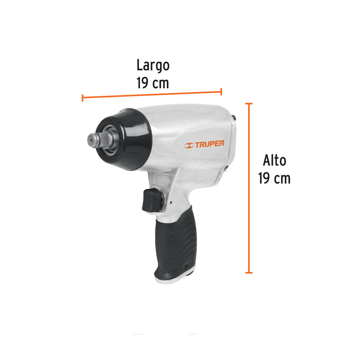 KIT DE LLAVE DE IMPACTO 1/2' CON ESTUCHE PLÁSTICO, TRUPER