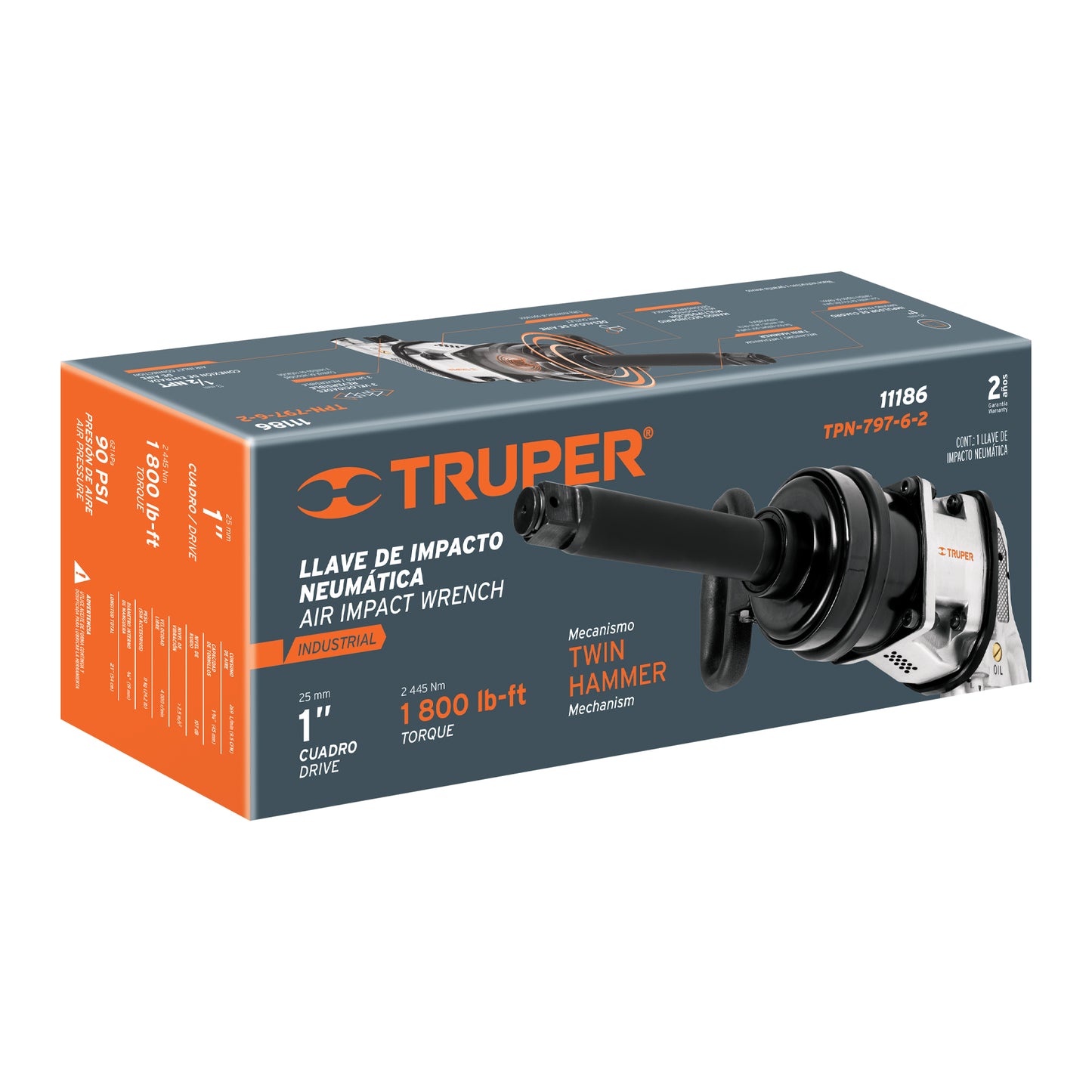 LLAVE DE IMPACTO NEUMÁTICA 1', INDUSTRIAL, TRUPER