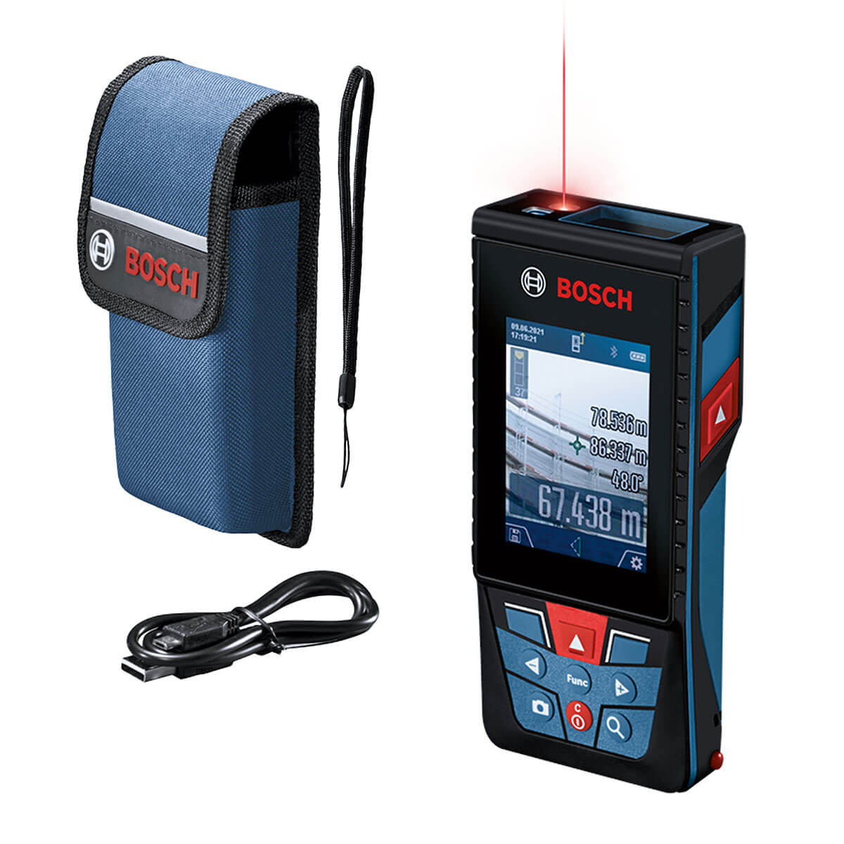 MEDIDOR LASER GLM 150-27 C ALCANCE 150 MTS CONECTIVIDAD BLUETOOTH LINEA ROJA BATERIA LITIO INTEGRADA, BOSCH